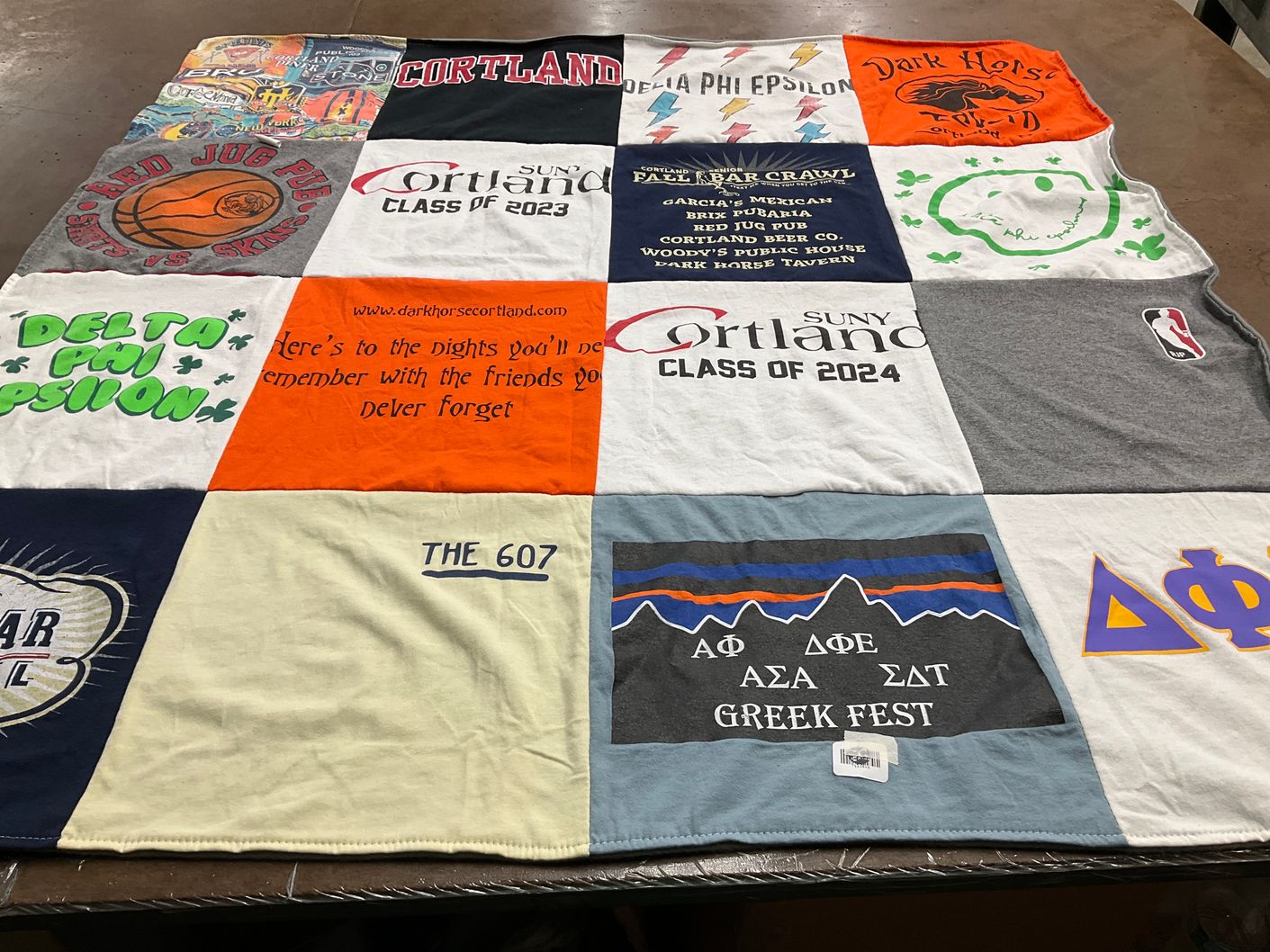 T-shirt quilt from state university of new york at cortland by Monica from NY