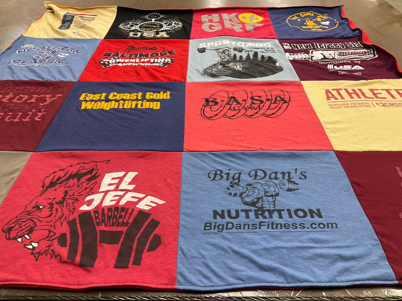 T-shirt quilt from new jersey state university by Jessica from PA