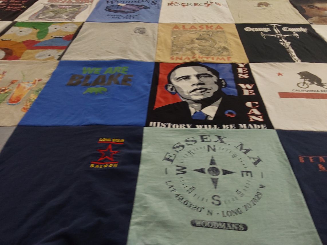 T-shirt quilt with politics, local culture themes by Kevin from AZ