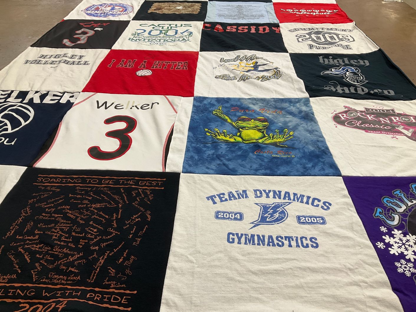 T-shirt quilt from higley high school by brian from AZ