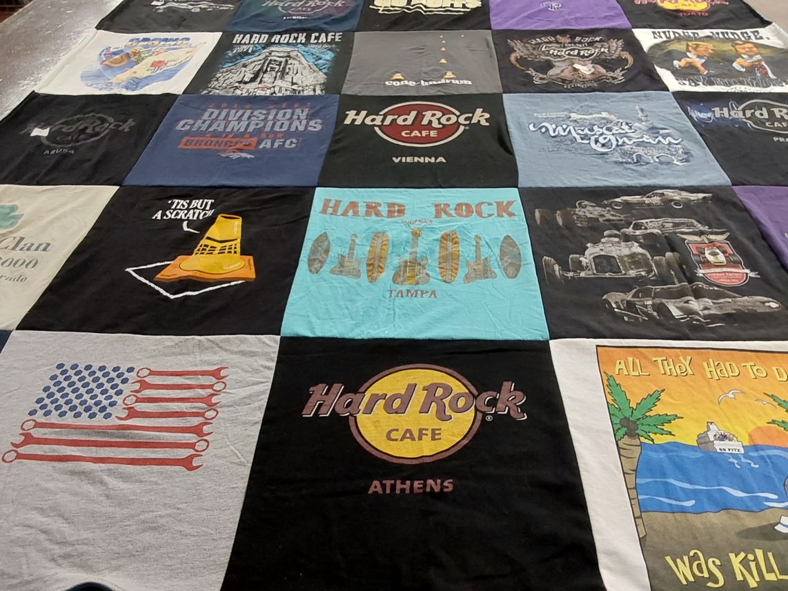 T-shirt quilt featuring denver broncos by Michael from CO