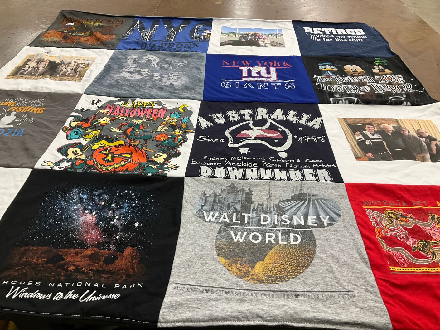 T-shirt quilt featuring new york university, new york giants by Michele from TX