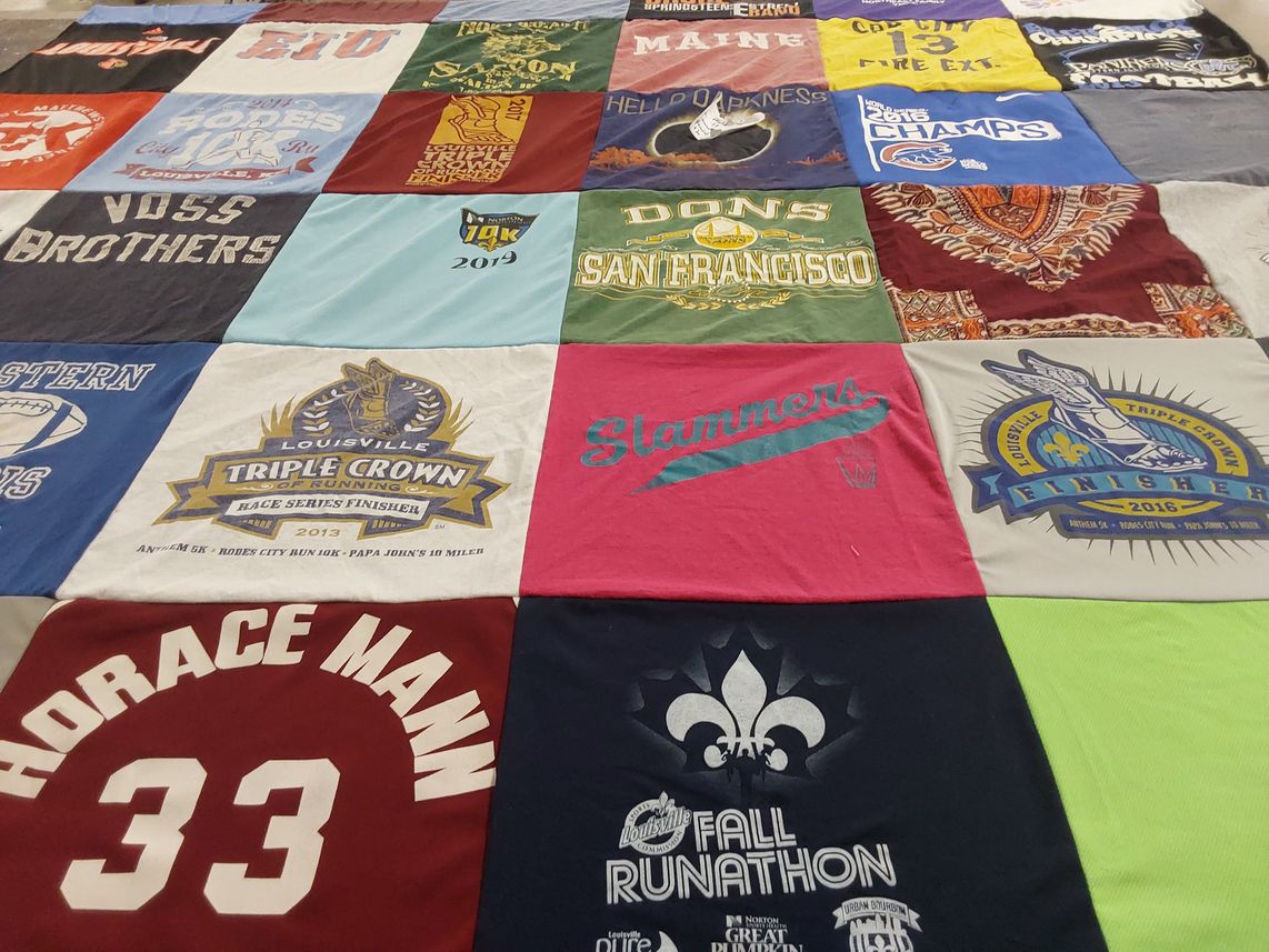 T-shirt quilt from horace mann school by Mark from KY