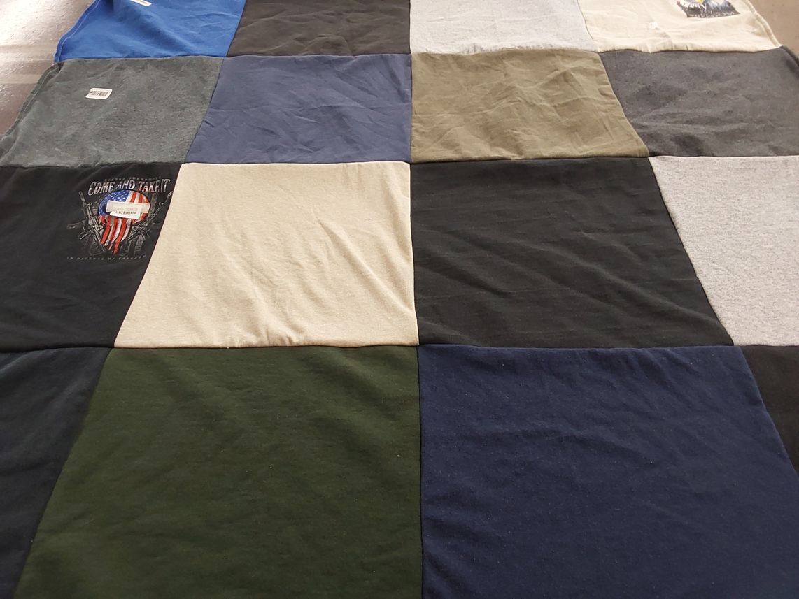 T-shirt quilt with patriotism themes by alayna from PA