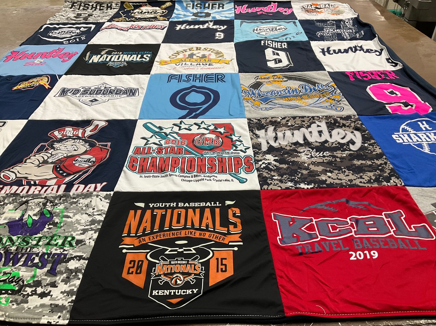 T-shirt quilt from huntley high school by Nicki from IL