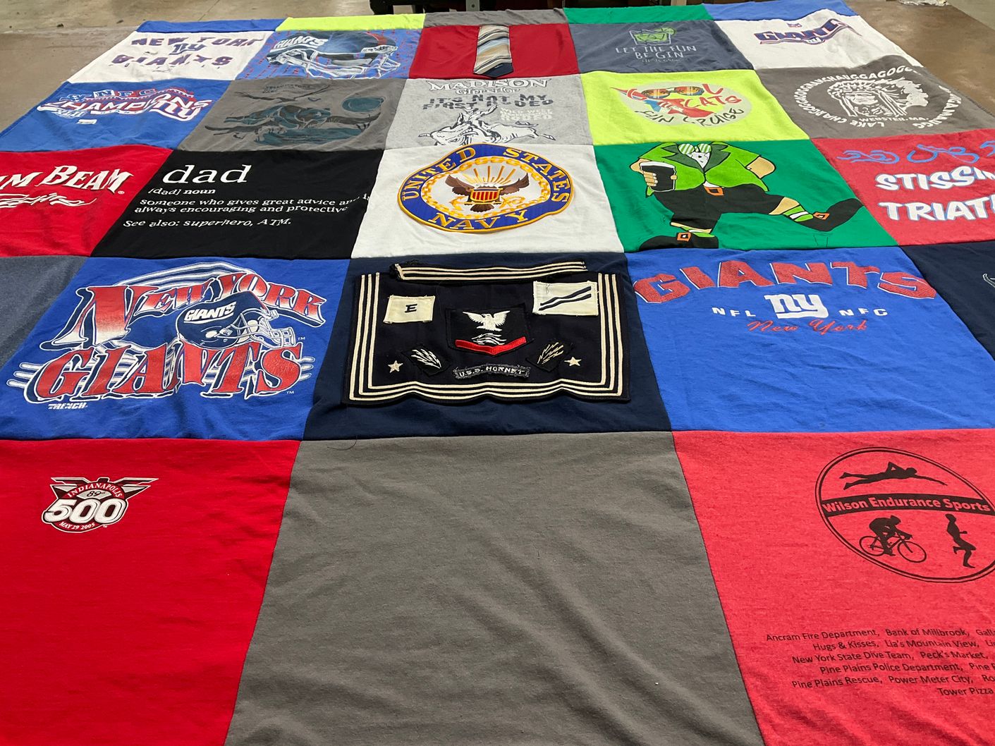T-shirt quilt featuring new york giants by Shannon from FL