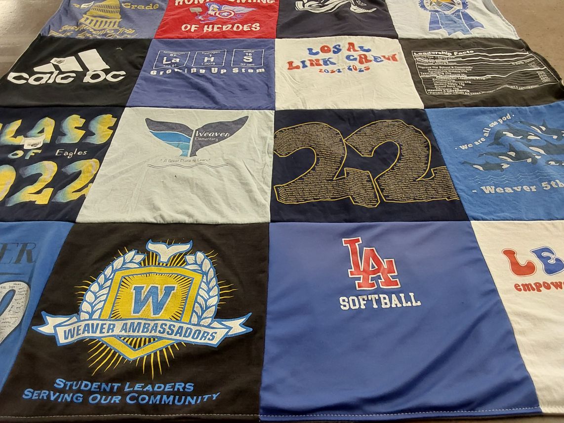 T-shirt quilt featuring la softball by Sandra from CA