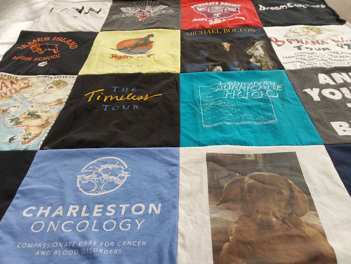 T-shirt quilt from james island high school by Patricia from SC