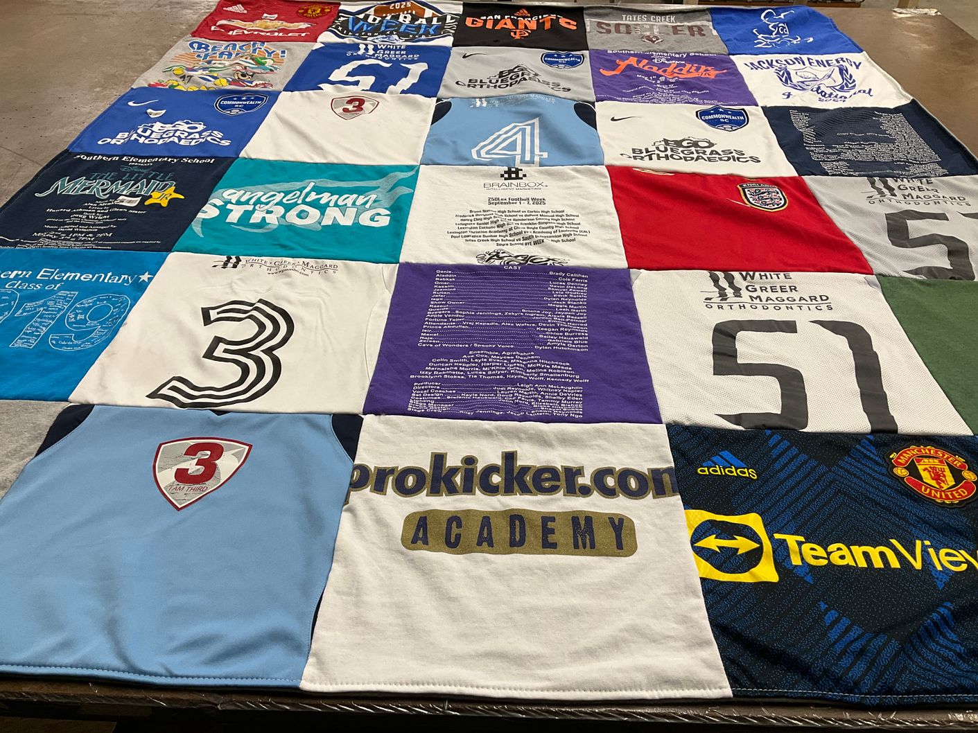 T-shirt quilt featuring manchester united football club by Sarah from KY