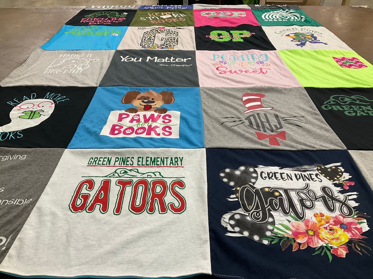T-shirt quilt featuring gators by Diane from MO