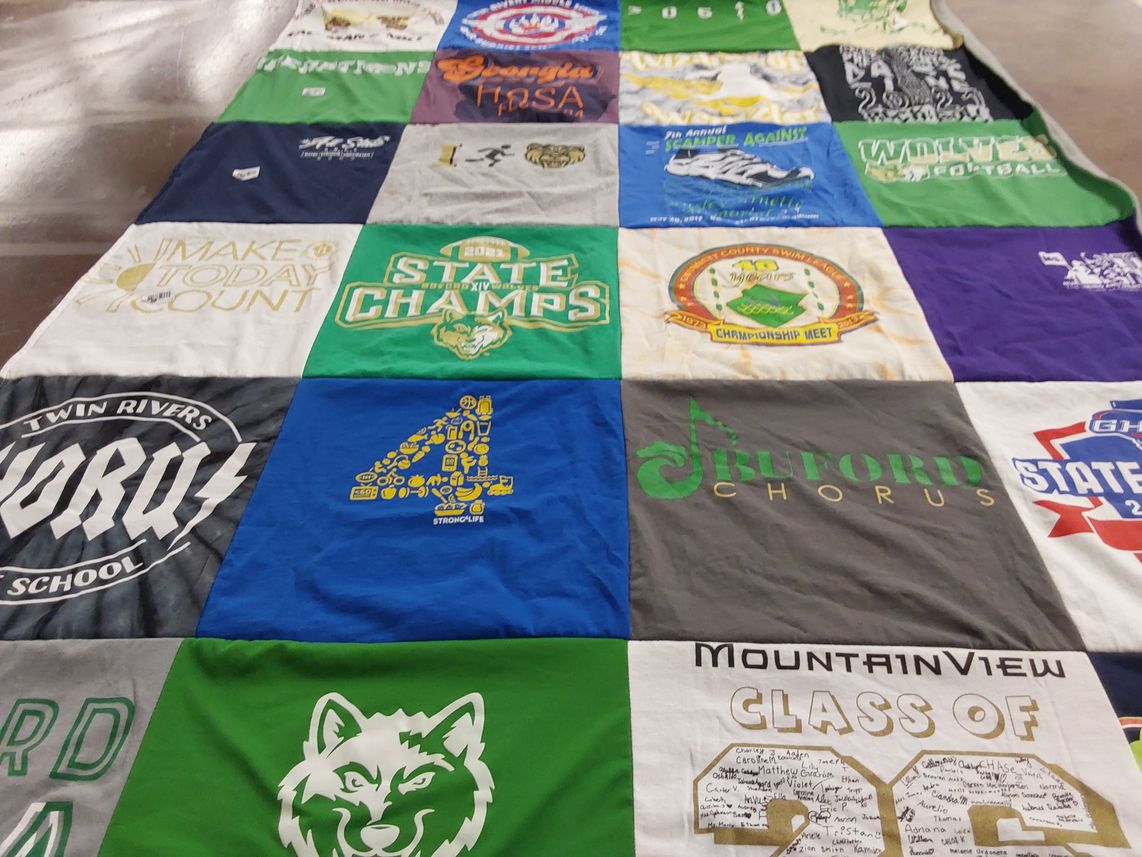 T-shirt quilt featuring buford chorus by Vida from GA