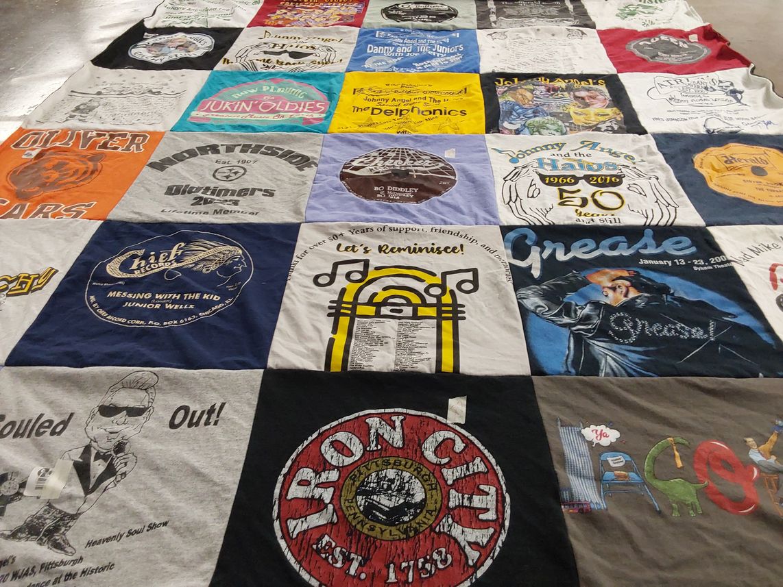 T-shirt quilt featuring oliver bears by John from PA