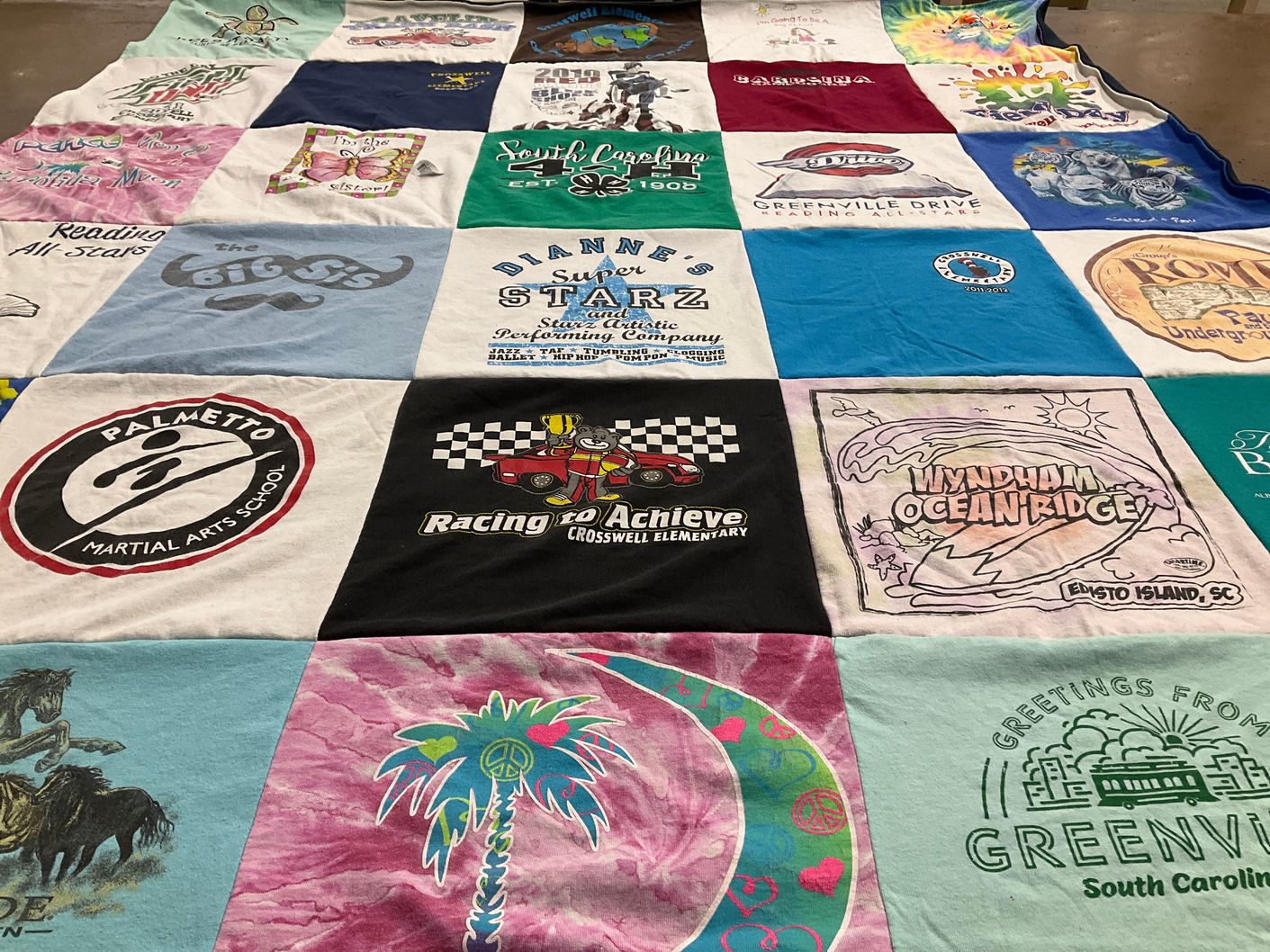 T-shirt quilt from crosswell elementary school by CANDICE from SC