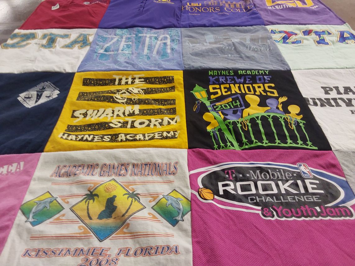 T-shirt quilt from haynes academy, lsu honors college by Calli from IL