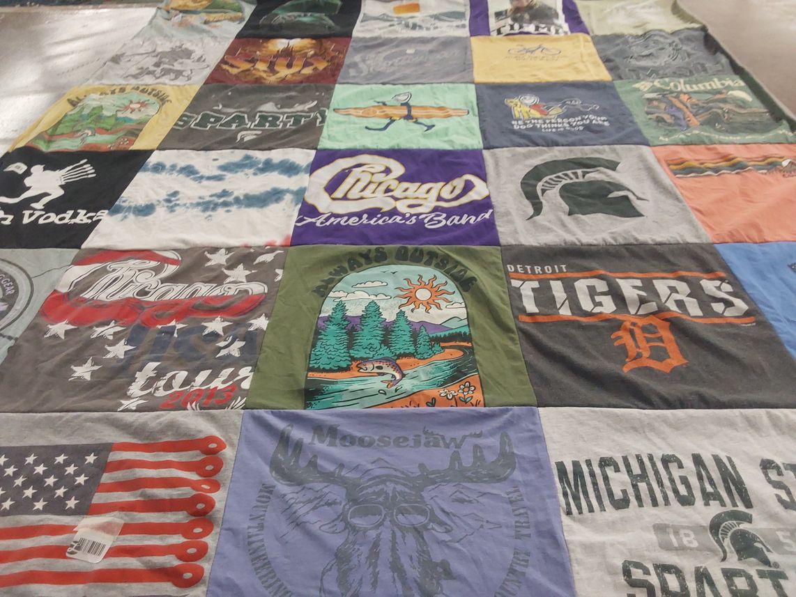 T-shirt quilt from michigan state university by Thomas from MI