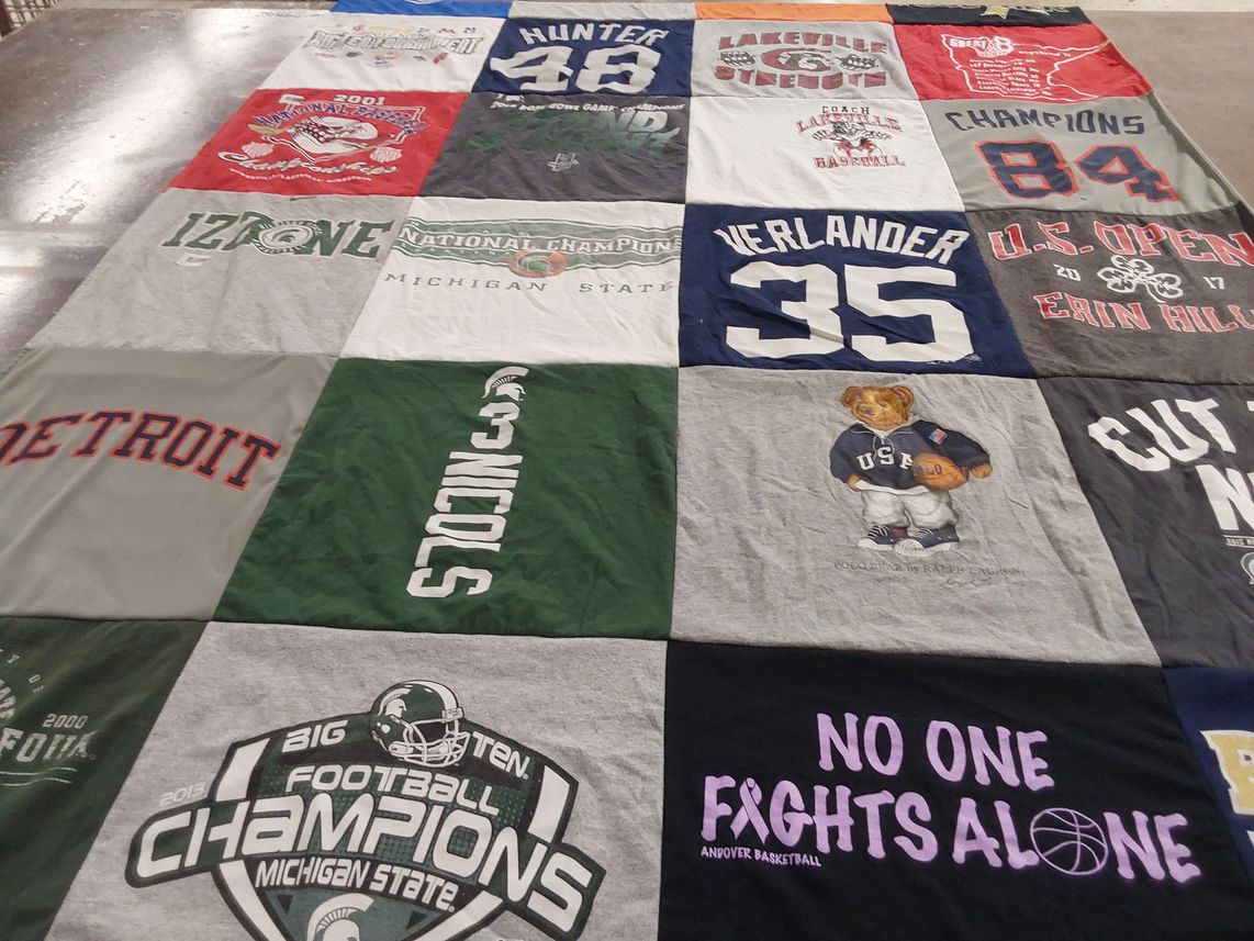 T-shirt quilt from michigan state university by Virginia from MN
