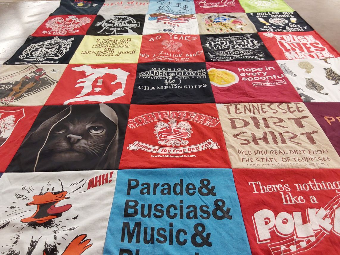 T-shirt quilt with music, festivals themes by THERESA from MI
