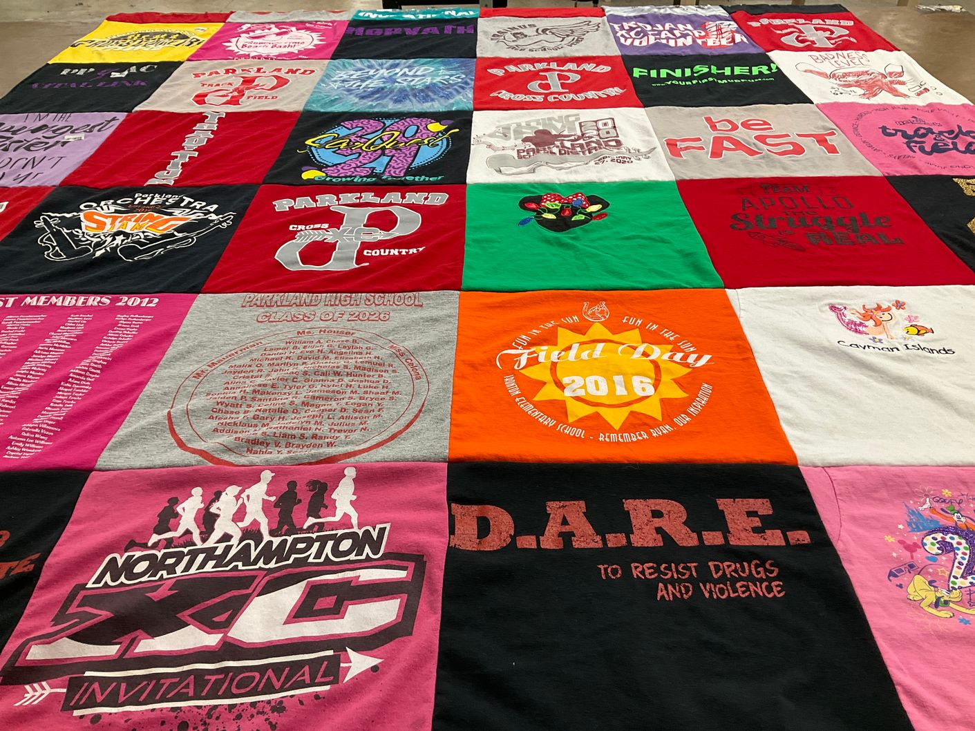 T-shirt quilt featuring northampton xc by Rachel from PA