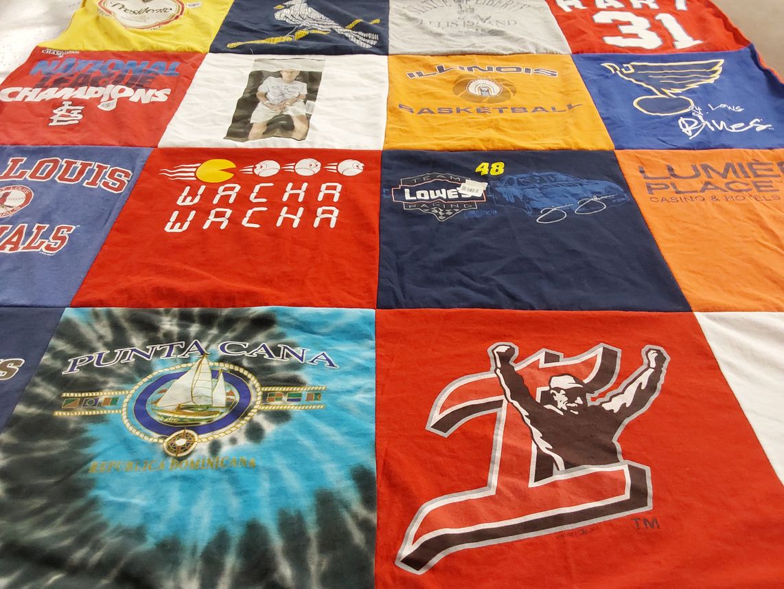 T-shirt quilt featuring st. louis cardinals by Jacqueline G from SC
