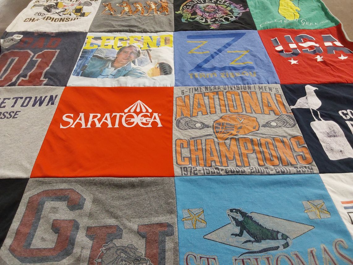 T-shirt quilt featuring georgetown university, st thomas university by Robert from VA