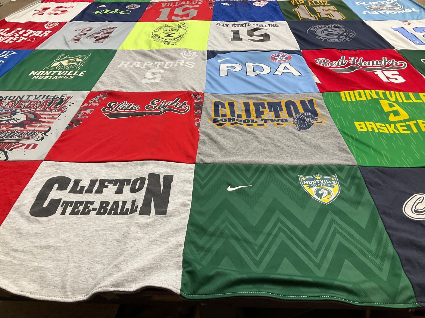 T-shirt quilt featuring montville soccer by Charles from NJ