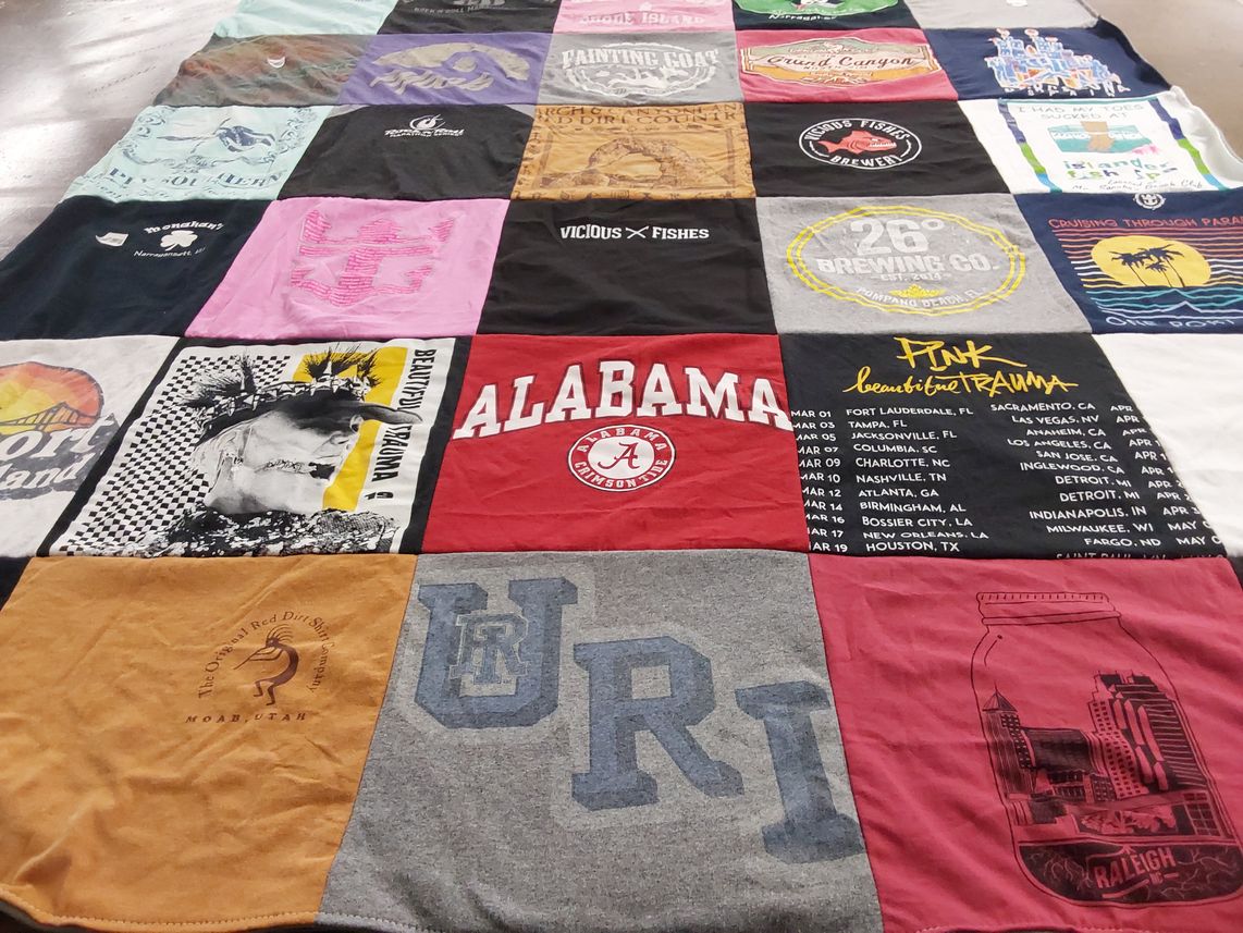 T-shirt quilt featuring university of alabama by Nancy from NC