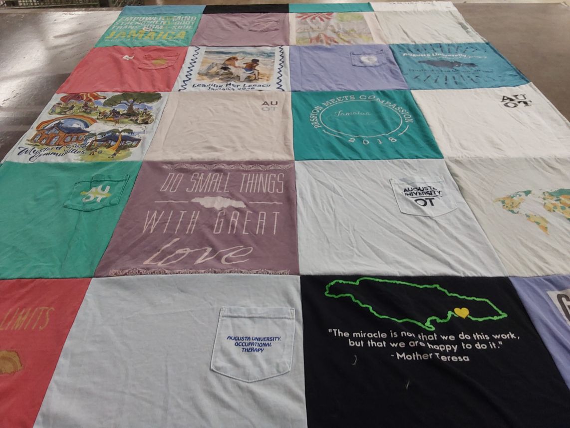 T-shirt quilt from augusta university by Montell from GA
