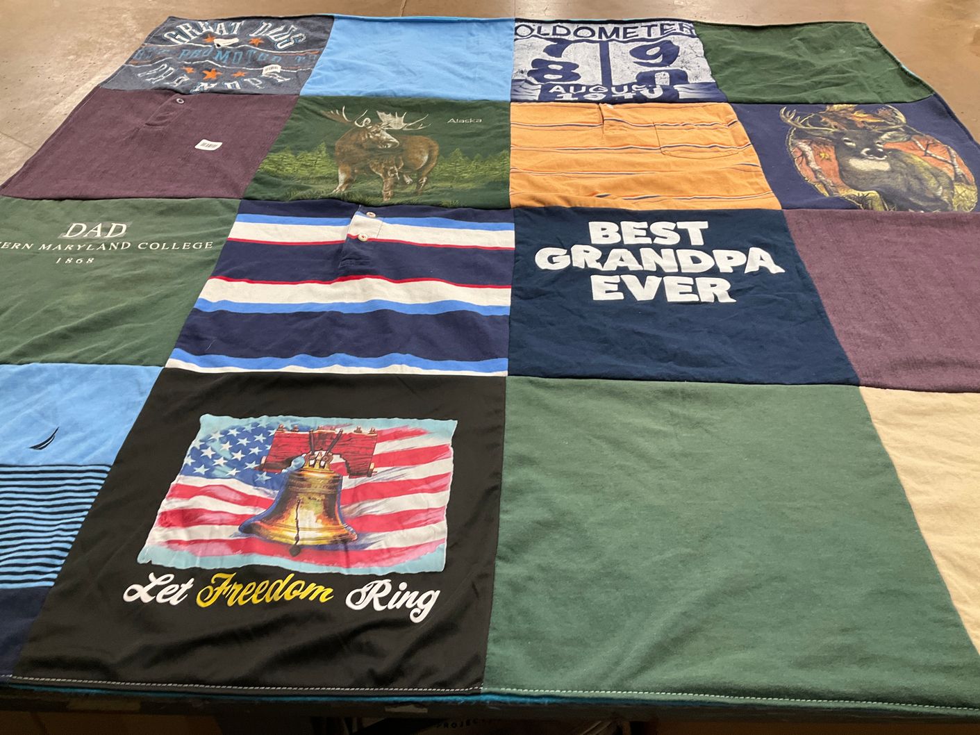 T-shirt quilt from eastern maryland college by Laura from MD