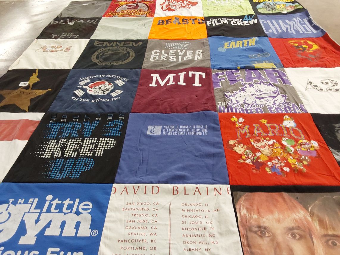 T-shirt quilt from massachusetts institute of technology by Christina from TX