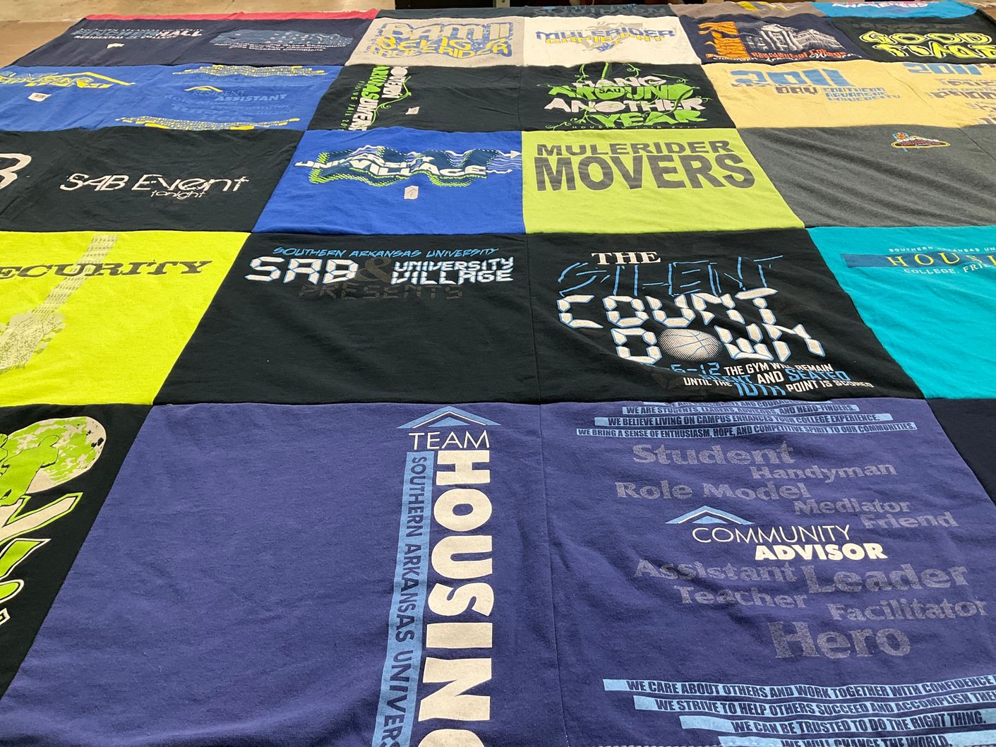 T-shirt quilt featuring muleriders by Madie from TX