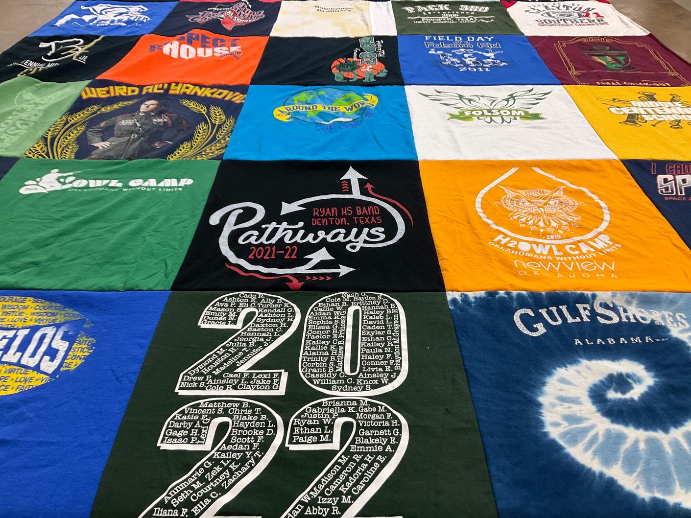 T-shirt quilt from ryan high school by Michelle from TX