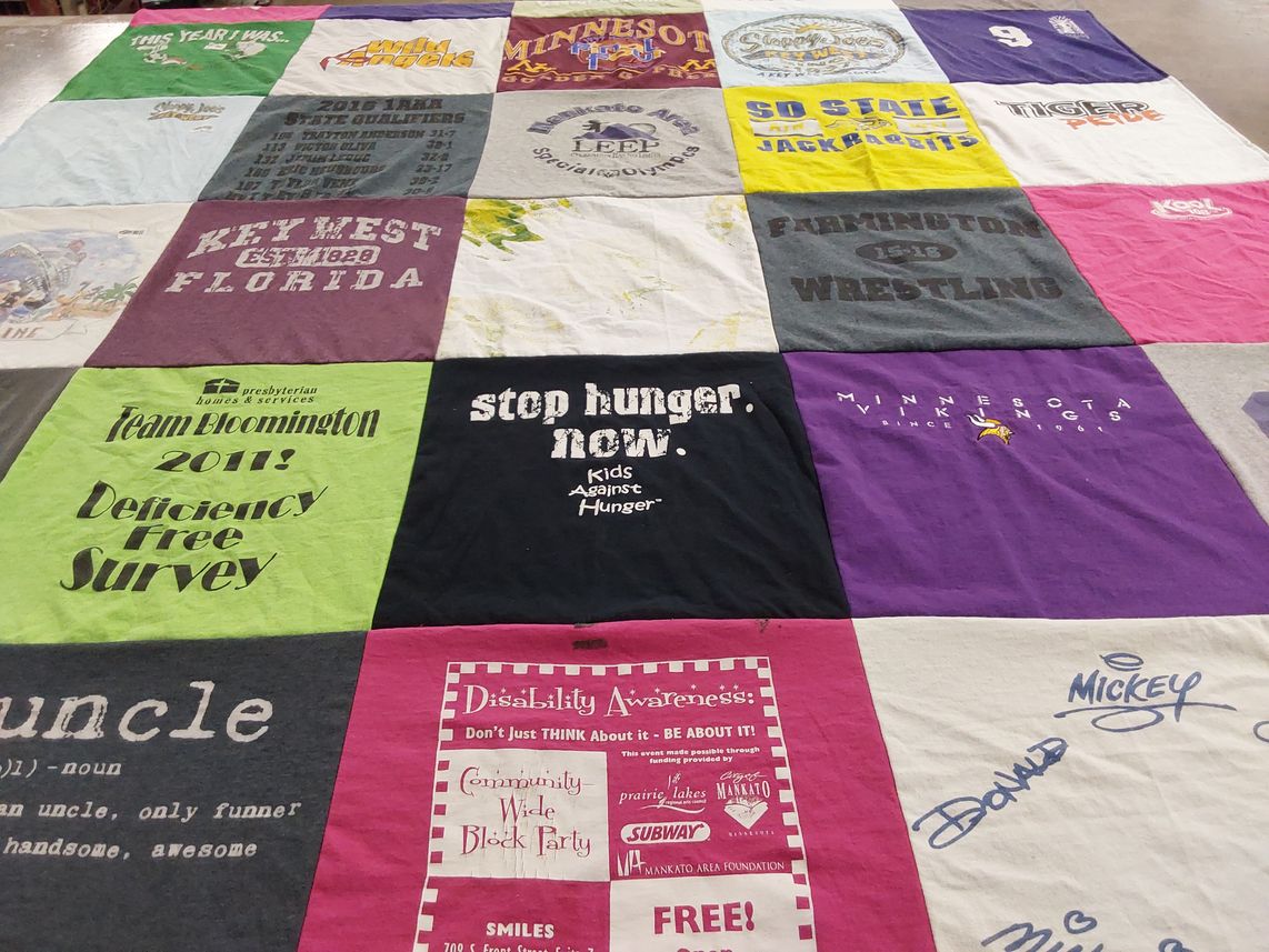 T-shirt quilt featuring minnesota vikings by Debby from MN