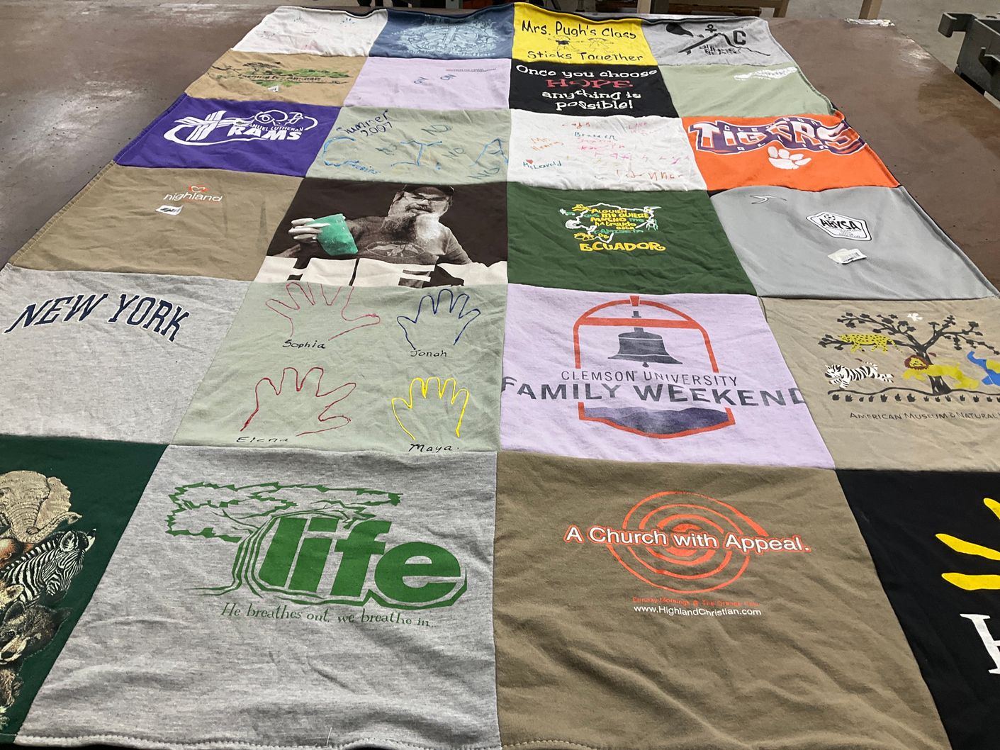 T-shirt quilt from clemson university by Cynthia from SC