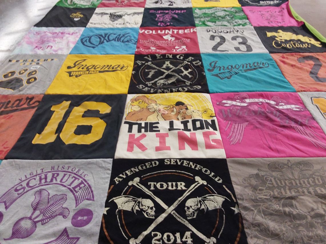 T-shirt quilt from ingomar franklin, franklin college by glenn from PA