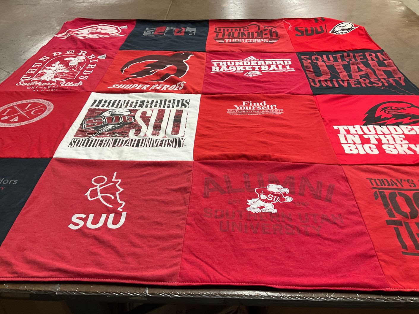 T-shirt quilt featuring southern utah university basketball by Riley from CA