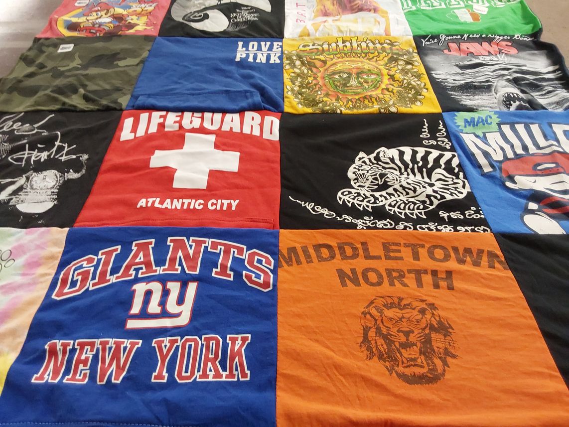 T-shirt quilt featuring new york giants by Katie from NJ