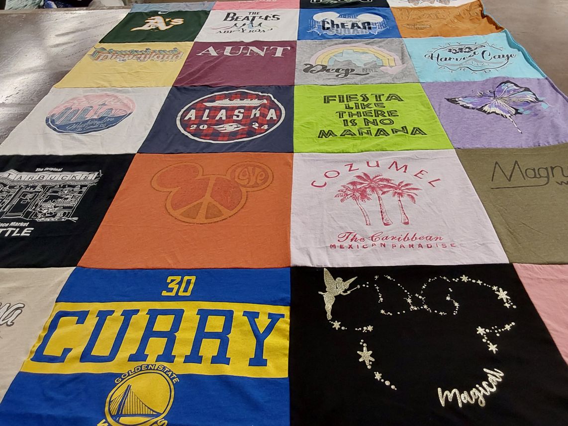 T-shirt quilt featuring golden state warriors by Debbora from CA