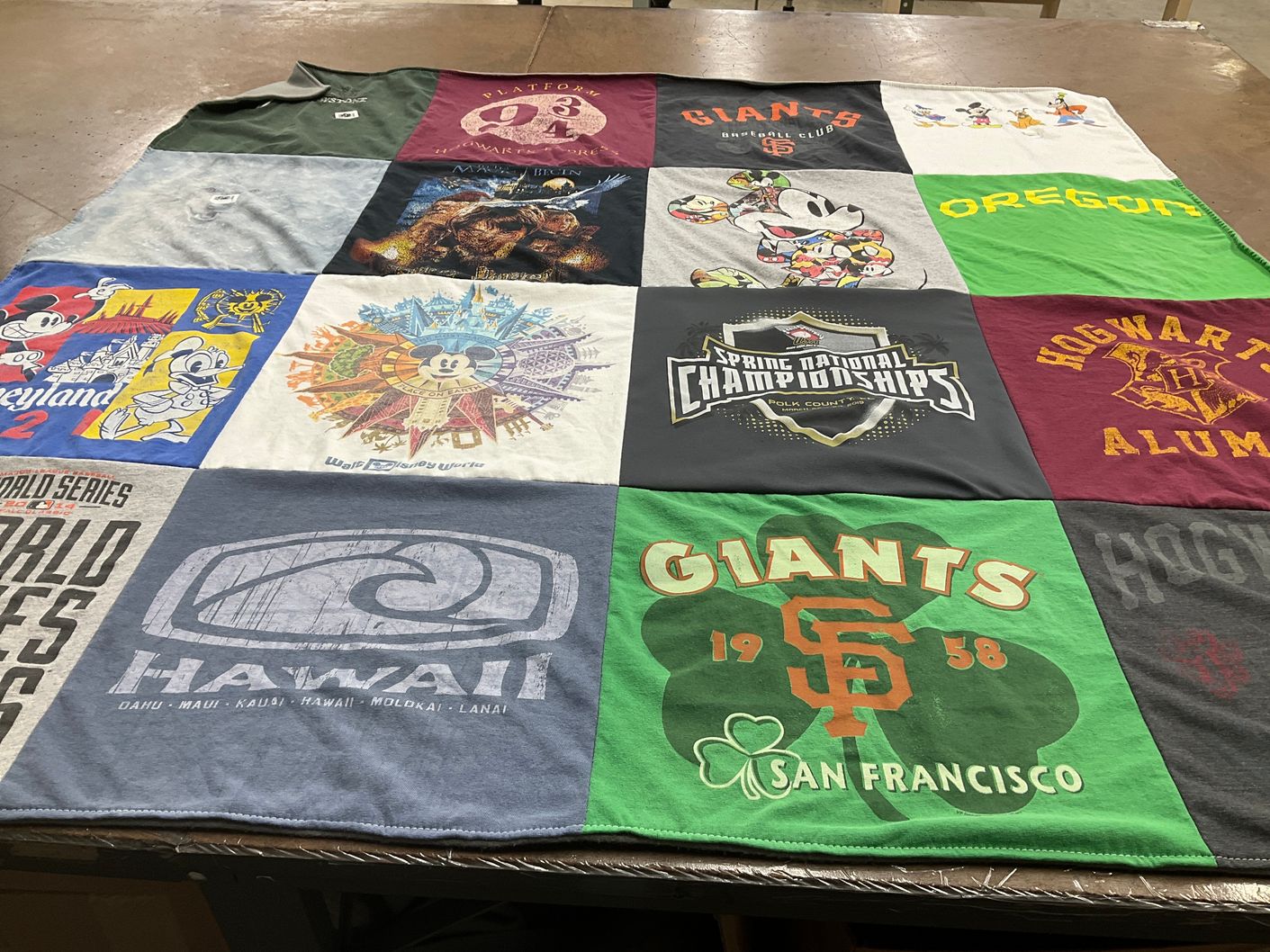 T-shirt quilt featuring san francisco giants by Patricia from CA