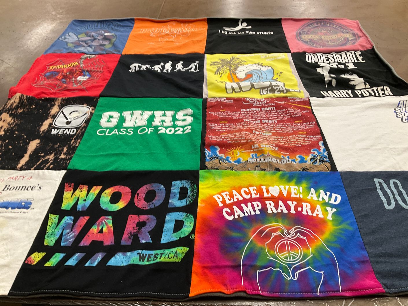 T-shirt quilt from glenwood high school by Kristen from CO