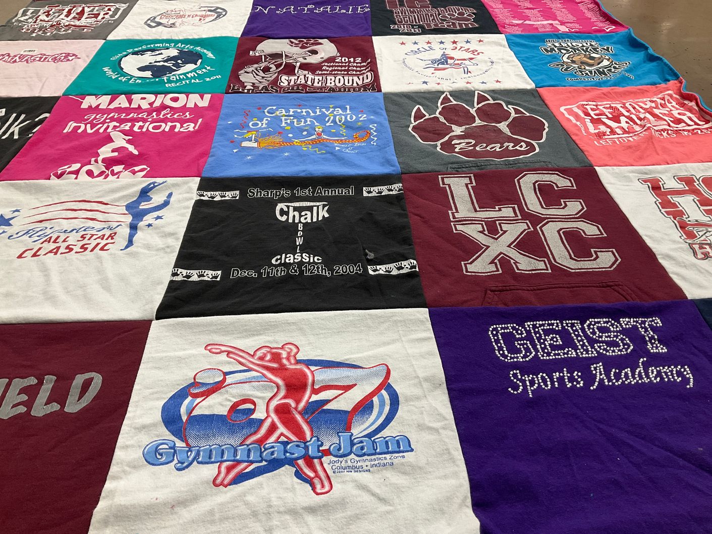 T-shirt quilt featuring bears by Natalie from FL