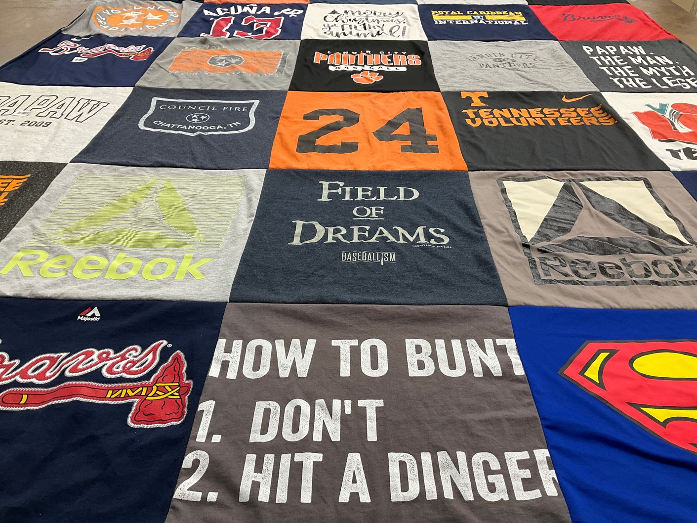 T-shirt quilt featuring atlanta braves by Teresa from TN