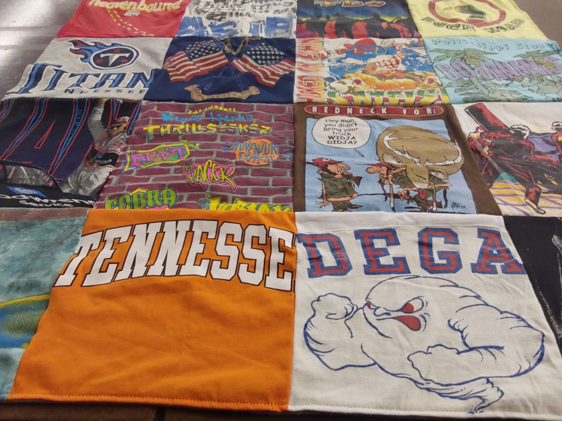 T-shirt quilt featuring tennessee titans by Evelyn from TN
