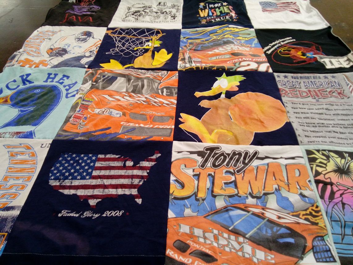 T-shirt quilt from university of tennessee by Evelyn from TN