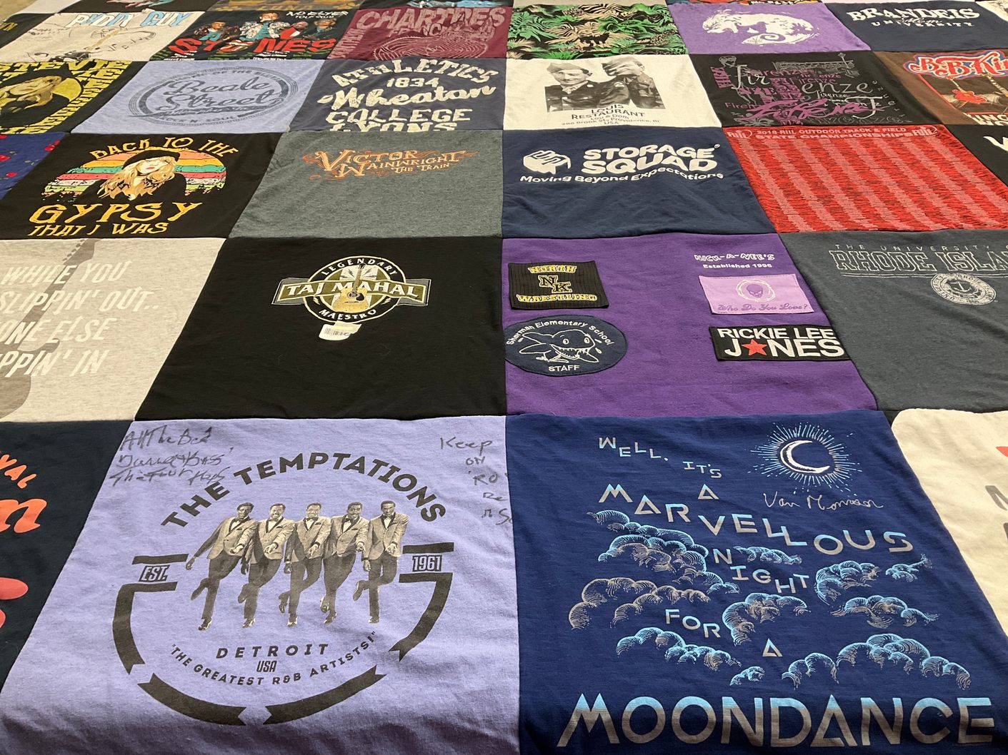 T-shirt quilt from wheaton college by Kim from RI