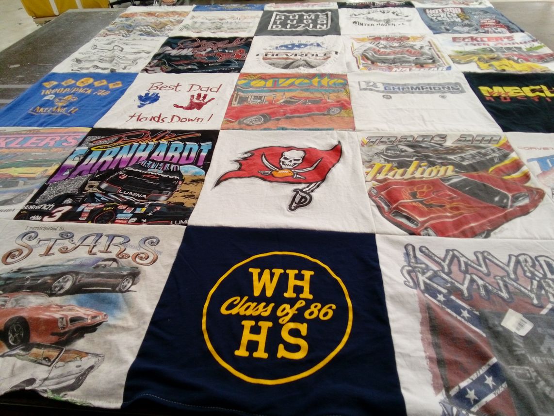 T-shirt quilt from wh high school by Angela from FL