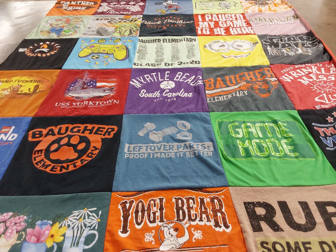 T-shirt quilt from baugher elementary by Amanda from PA