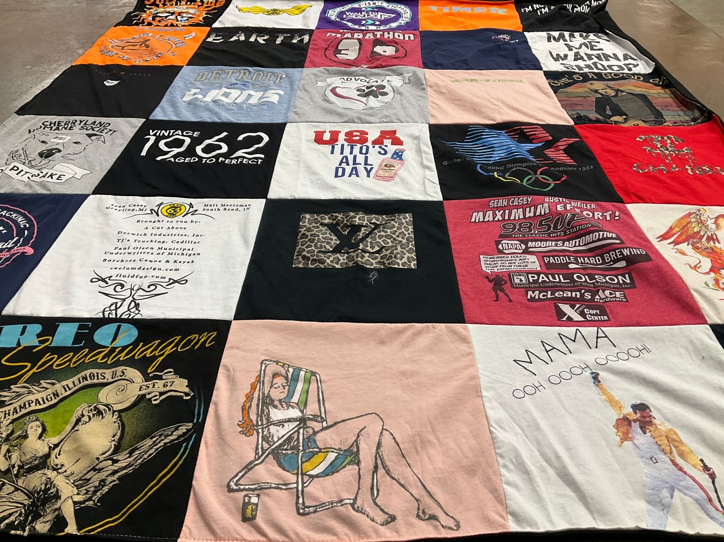 T-shirt quilt from university of michigan by Paul from MI