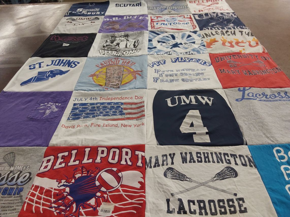 T-shirt quilt featuring umw, bellport ducks by Ashley from DC
