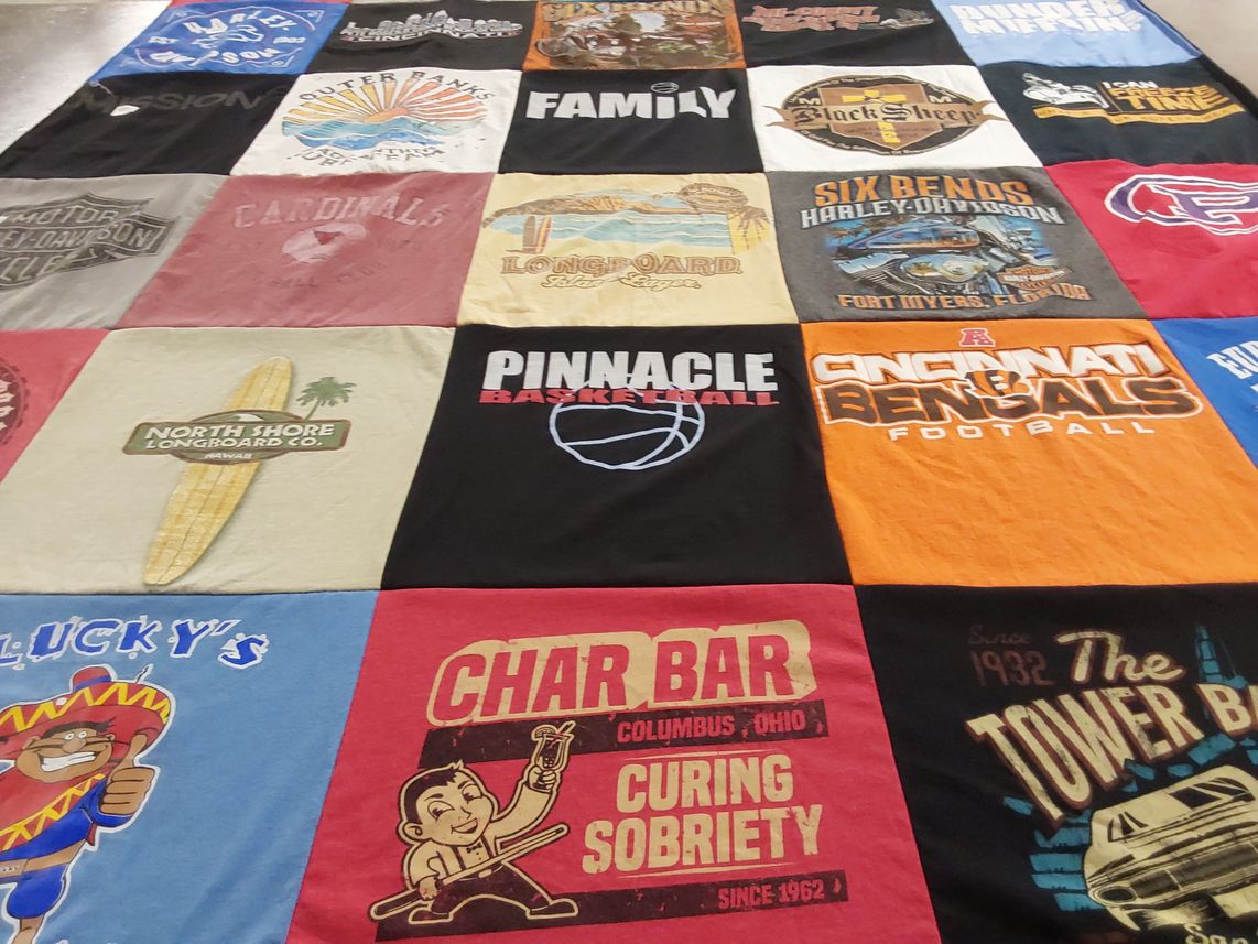 T-shirt quilt featuring cincinnati bengals football by Becky from AZ