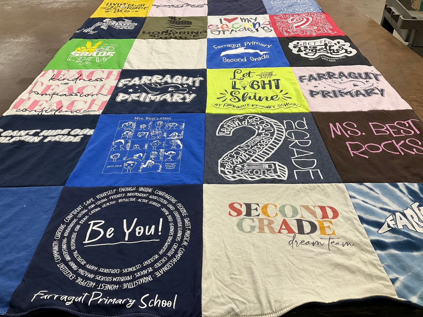 T-shirt quilt from farragut primary school by Alyson from TN